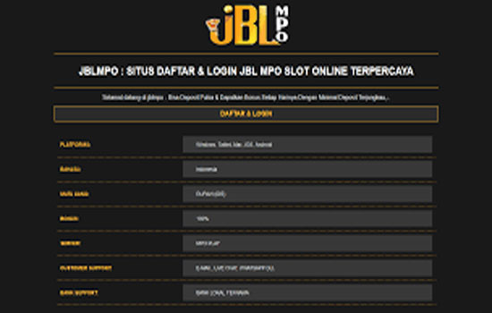 JBLMPO Bandar Judi MPO Slot Live Casino Online Terpercaya